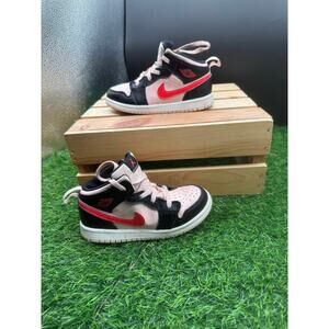Nike- Air Jordan 1 Mid- Pink/Black/White-Kids Size 10C